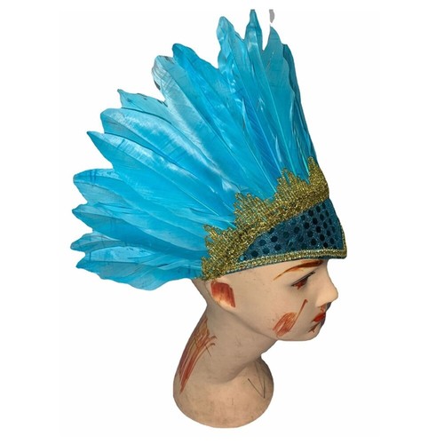 Colorful feather headdress - feather,