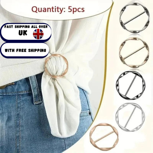 5pcs metal scarf ring clips - 5pcs,