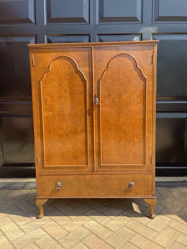 Antique burr walnut cabinet - antique,