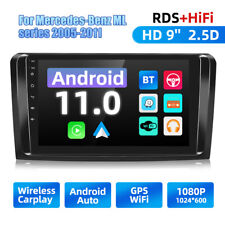 9" Android 11 Car Stereo GPS Radio Apple CarPlay For Mercedes Benz ML-W164 X164