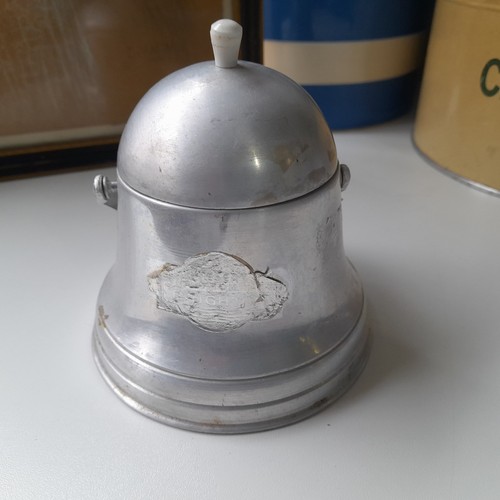 Vintage aluminium tea caddy - vintage,