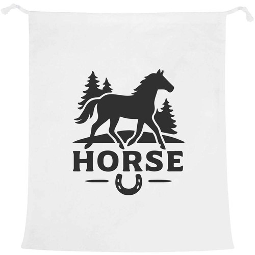 Wild horse running laundry - running',