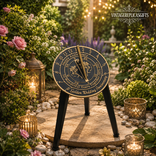Personalized brass sundial - personalized,