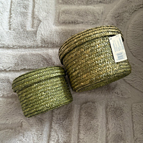 Set seagrass woven lidded - set,