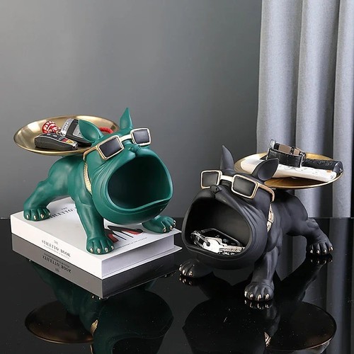 Resin bulldog dog statue - resin,