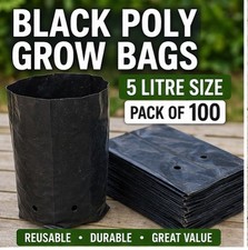 Hadopots Black Poly Grow Bags