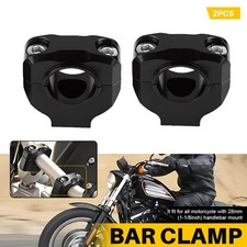 2x Black Motorcycle Motorbike