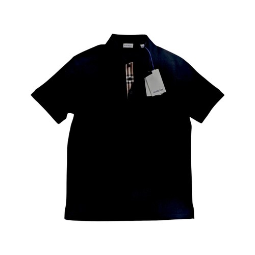 Burberry black polo - burberry, shirt