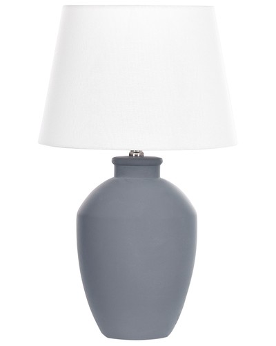 Ceramic table lamp grey arcos - lamp,