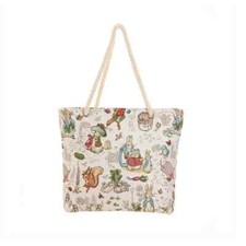 Signare Tapestry Peter Rabbit Beach Bag, Rope Handle & Zip Closure Perfect Gift