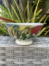 Dartington pottery Janice Tchalenko poppy pattern small bowl 