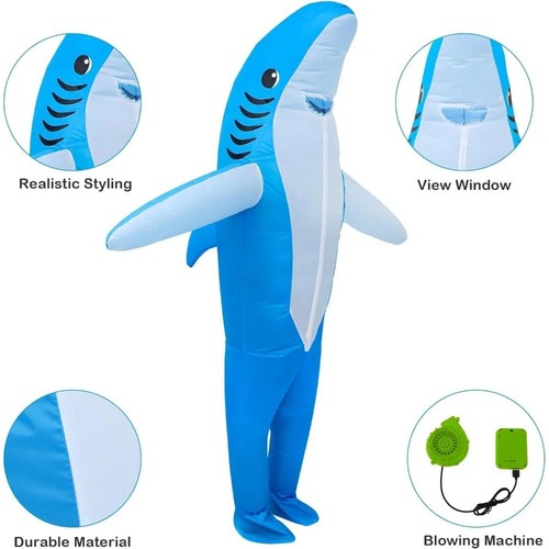 Inflatable funny shark - inflatable, costume