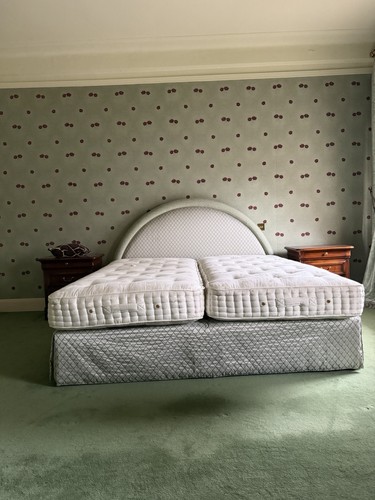 Upholstered bed frame large - bed,