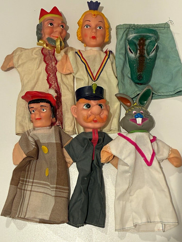 Vintage hand puppets job - vintage, lot