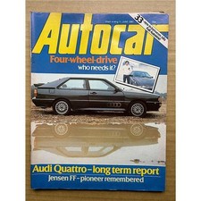 AUDI QUATTRO AUTOCAR MAGAZINE JUNE 11 1983 - AUDI QUATTRO cover with long term +