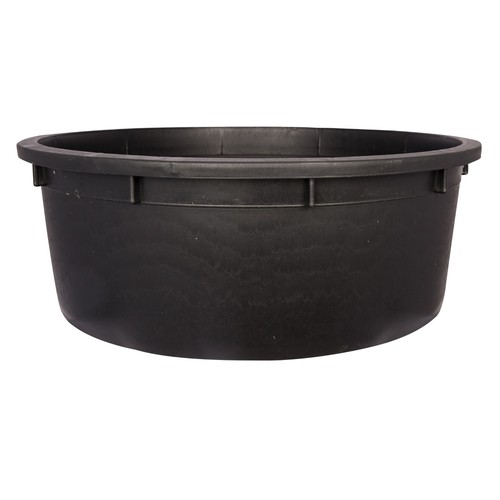 Large round black rigid - round, tub
