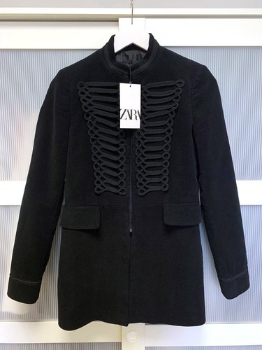 A082 zara moleskin frock black - zara,