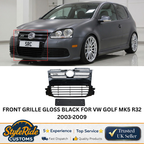 Front grille gloss black - grille,