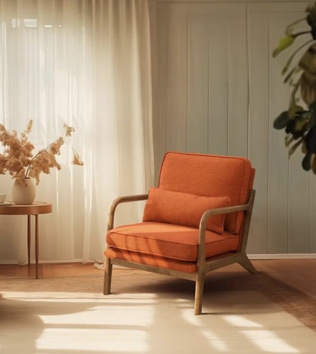Mid century orange lounge - orange,