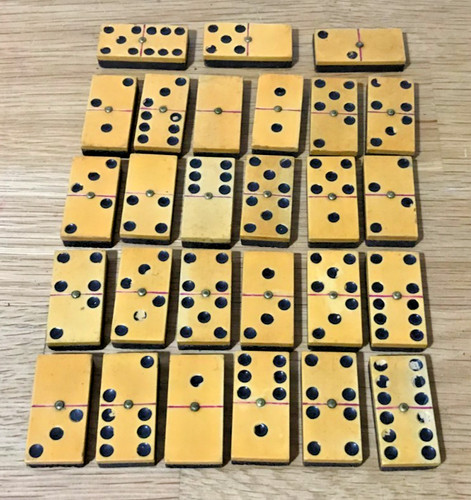 Vintage bakelite domino set - domino,
