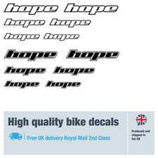 Hope bike accessory decals