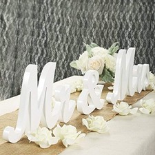 Mr & Mrs Wooden Letter Sign