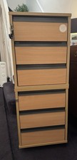 2x Lockable Wooden Filing