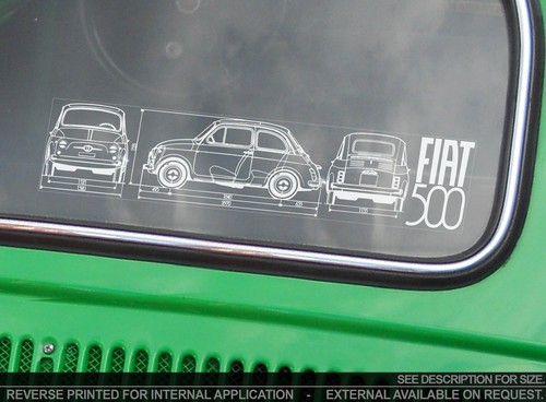 Fiat 500 classic car - car, sticker