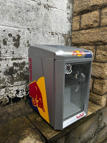 Red bull mini fridge - red,