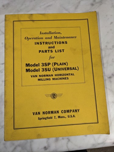 Van norman machine model - model, 3sp