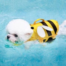 Pet Dog Life Jacket Vest Clothes Little Bee Pet Life Vest Harness Swim Outdoor