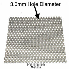 PERFORATED SHEET 3mm or 10 mm Ø Hole  Aluminium Stainless Galvanised Mild Steel 