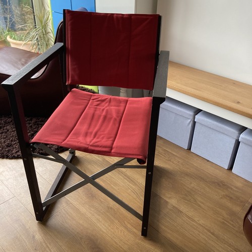 Hardwood director chair red - hardwood,
