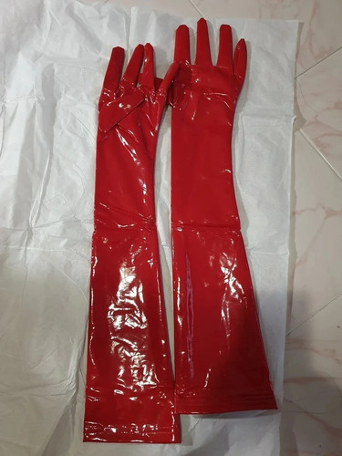 Women leather long gloves - long,