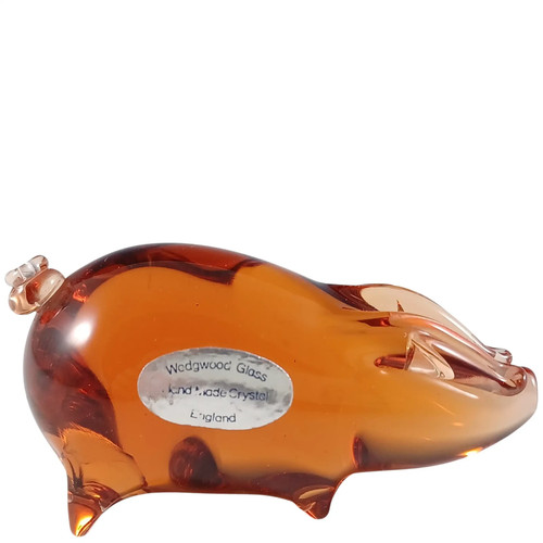 Labelled wedgwood topaz glass - labelled,