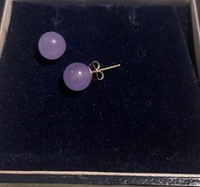 14ct Gold Lavender Jade 7mm