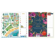 2026 Family Planner 5 Column Calendar With Notes Shopping List FloralTown Design