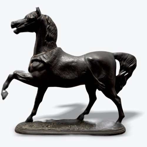 Antique spelter horse - horse, statue