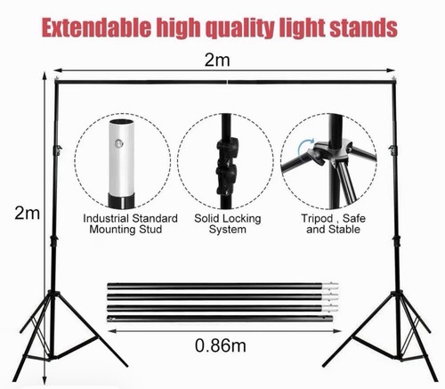 Backdrop adjustable 2m - x,