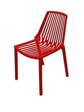 Red plastic stacking chairs - red,