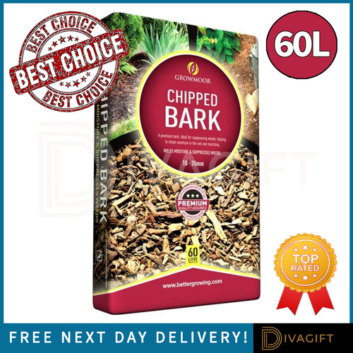 Growmoor chipped bark - growmoor, 60l