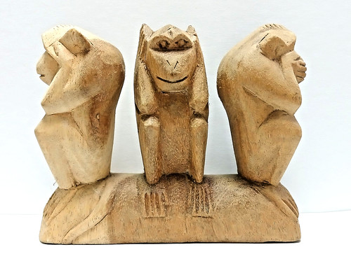 Three monkeys hear - three,