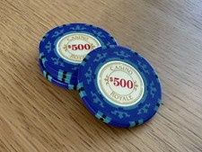 James Bond Casino Poker chips Set Of 4 $500