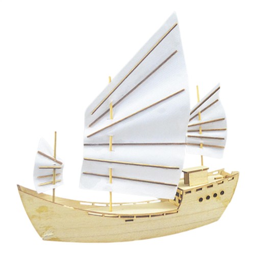 Wooden sailing boat model - sailing,