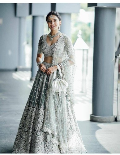 Designer net lehenga - lehenga, choli