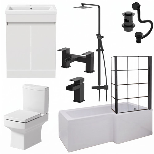 Complete bathroom suite black - complete,