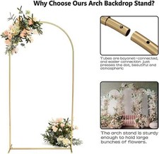 2M Metal Wedding Arch Backdrop