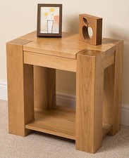 Kuba Solid Oak Lamp Table |