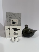 Oiva Toikka Alli Long-tailed Duck Glass Bird Nuutajärvi Pre-owned With Box