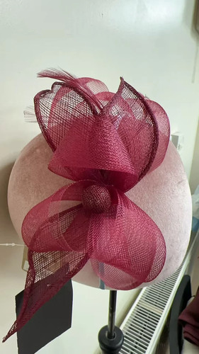 Ladies sinamay curls bow - sinamay,
